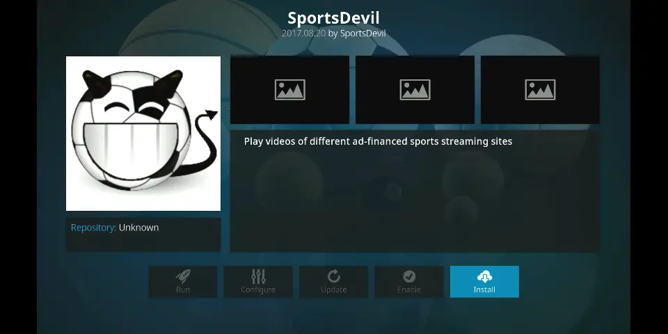 Addon SportsDevil en Kodi