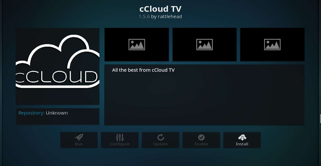 Addon cCloud TV en Kodi